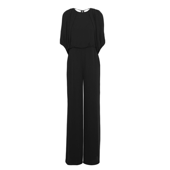 NWT Halston Heritage black cold shoulder jumpsuit - Picture 2 of 6